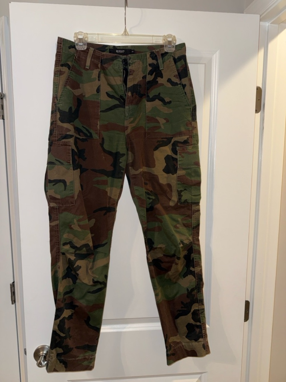 Hudson Jeans Women's Bootcut Cargo Pants - Green/Brown Camo